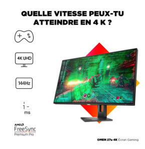 HP OMEN Écran gamer 4K 27u Écran gamer 4K OMEN 27u  (3G6W0AA)