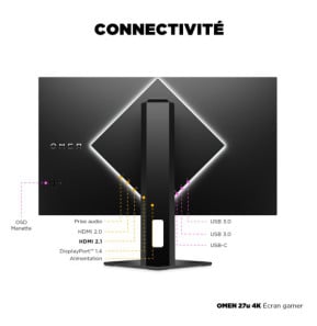 HP OMEN Écran gamer 4K 27u Écran gamer 4K OMEN 27u  (3G6W0AA)