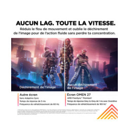 HP OMEN by HP Écran gamer FHD 165 Hz OMEN 27 pouces - OMEN 27 Écran gamer FHD 165 Hz OMEN 27 pouces - OMEN 27  (780F9AA)