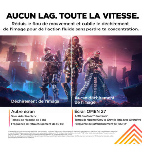HP OMEN by HP Écran gamer FHD 165 Hz OMEN 27 pouces - OMEN 27 Écran gamer FHD 165 Hz OMEN 27 pouces - OMEN 27  (780F9AA)