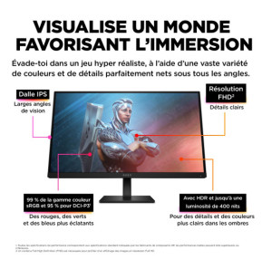 HP OMEN by HP Écran gamer FHD 165 Hz OMEN 27 pouces - OMEN 27 Écran gamer FHD 165 Hz OMEN 27 pouces - OMEN 27  (780F9AA)