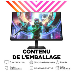HP OMEN by HP Écran gamer QHD 240 Hz OMEN 27 pouces - OMEN 27qs Écran gamer QHD 240 Hz OMEN 27 pouces - OMEN 27qs  (780J4AA)
