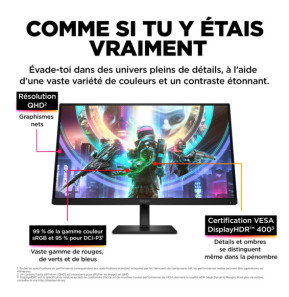 HP OMEN by HP Écran gamer QHD 240 Hz OMEN 27 pouces - OMEN 27qs Écran gamer QHD 240 Hz OMEN 27 pouces - OMEN 27qs  (780J4AA)