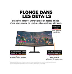 HP OMEN by HP Écran gamer incurvé WQHD 165 Hz OMEN 34 pouces - OMEN 34c (780K8AA)