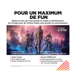 HP OMEN by HP Écran gamer FHD 240 Hz OMEN 27 pouces - OMEN 27s Écran gamer FHD 240 Hz OMEN 27 pouces - OMEN 27s  (780G5AA)