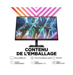 HP OMEN by HP Écran gamer FHD 240 Hz OMEN 27 pouces - OMEN 27s Écran gamer FHD 240 Hz OMEN 27 pouces - OMEN 27s  (780G5AA)