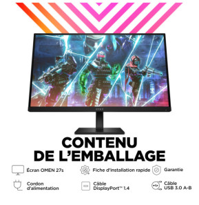 HP OMEN by HP Écran gamer FHD 240 Hz OMEN 27 pouces - OMEN 27s Écran gamer FHD 240 Hz OMEN 27 pouces - OMEN 27s  (780G5AA)