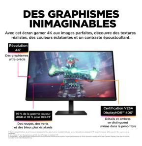 HP OMEN by HP Écran gamer UHD 144 Hz OMEN 27 pouces - OMEN 27k Écran gamer UHD 144 Hz OMEN 27 pouces - OMEN 27k  (780G8AA)