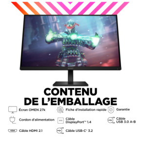HP OMEN by HP Écran gamer UHD 144 Hz OMEN 27 pouces - OMEN 27k Écran gamer UHD 144 Hz OMEN 27 pouces - OMEN 27k  (780G8AA)