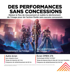 HP OMEN by HP Écran gamer UHD 144 Hz OMEN 27 pouces - OMEN 27k Écran gamer UHD 144 Hz OMEN 27 pouces - OMEN 27k  (780G8AA)