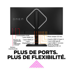 HP OMEN by HP Écran gamer UHD 144 Hz OMEN 27 pouces - OMEN 27k Écran gamer UHD 144 Hz OMEN 27 pouces - OMEN 27k  (780G8AA)