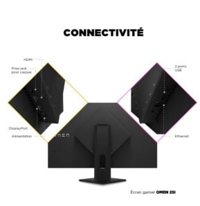 HP OMEN 25i écran plat de PC 62,2 cm (24.5") 1920 x 1080 pixels Full HD Noir Écran gamer FHD OMEN 25i  (22J05AA)