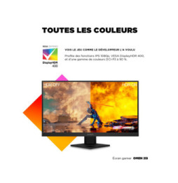 HP OMEN 25i écran plat de PC 62,2 cm (24.5") 1920 x 1080 pixels Full HD Noir Écran gamer FHD OMEN 25i  (22J05AA)