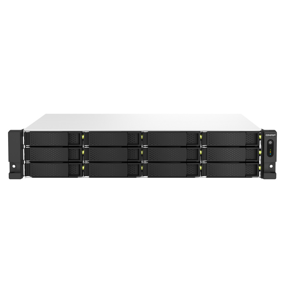 QNAP TS-1264U-RP NAS Rack (2 U) Ethernet/LAN Aluminium, Noir (TS-1264U-RP-4G)
