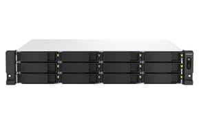 QNAP TS-1264U-RP NAS Rack (2 U) Ethernet/LAN Aluminium, Noir (TS-1264U-RP-4G)