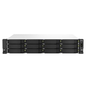 QNAP TS-1264U-RP NAS Rack (2 U) Ethernet/LAN Aluminium, Noir (TS-1264U-RP-4G)