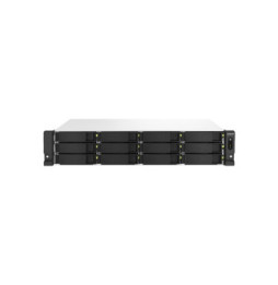QNAP TS-1264U-RP NAS Rack (2 U) Ethernet/LAN Aluminium, Noir (TS-1264U-RP-4G)