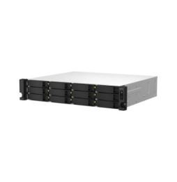QNAP TS-1264U-RP NAS Rack (2 U) Ethernet/LAN Aluminium, Noir (TS-1264U-RP-4G)