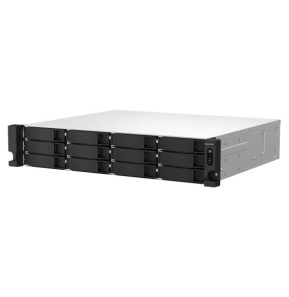 QNAP TS-1264U-RP NAS Rack (2 U) Ethernet/LAN Aluminium, Noir (TS-1264U-RP-4G)