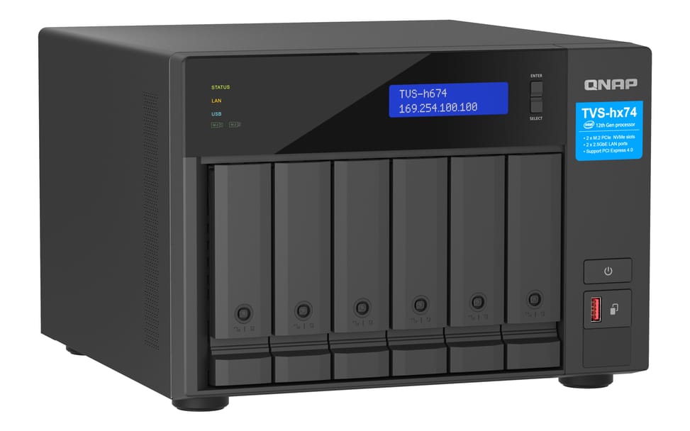 QNAP TVS-h674 NAS Tower Ethernet/LAN Noir i3-12100 (TVS-H674-I3-16G) — image 3