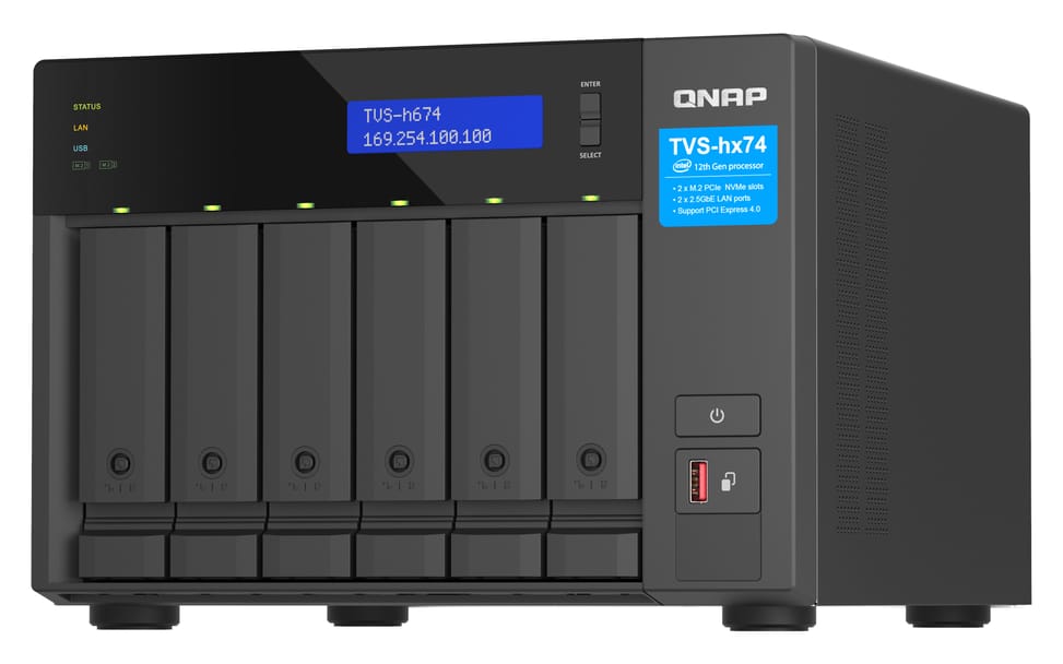 QNAP TVS-h674 NAS Tower Ethernet/LAN Noir i3-12100 (TVS-H674-I3-16G) — image 6