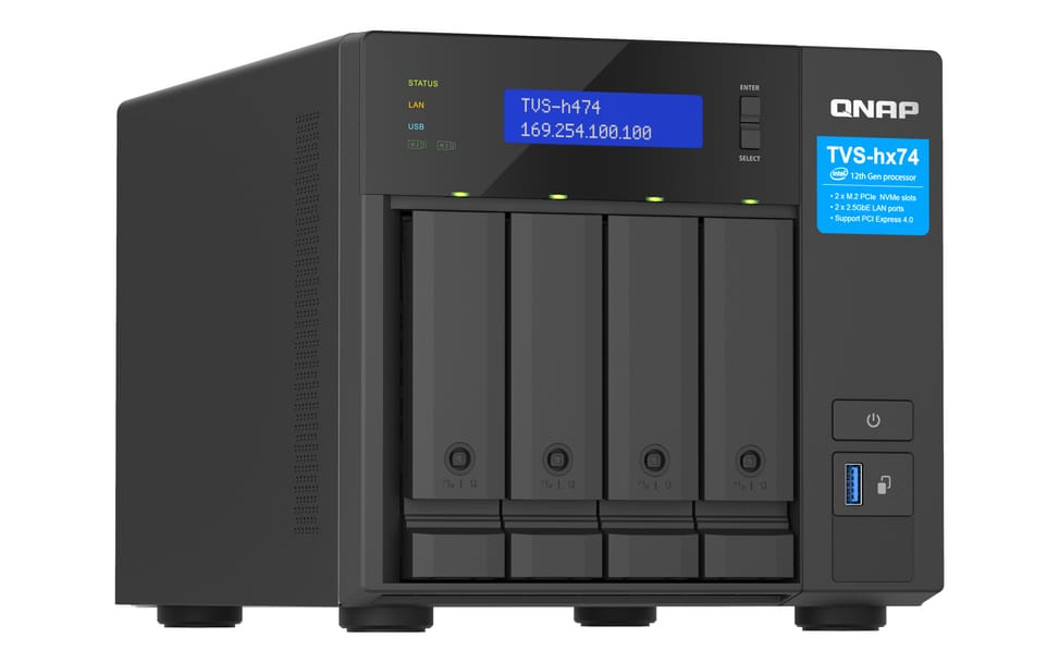 QNAP TVS-H474 NAS Tower Ethernet/LAN Noir G7400 (TVS-H474-PT-8G) — image 4