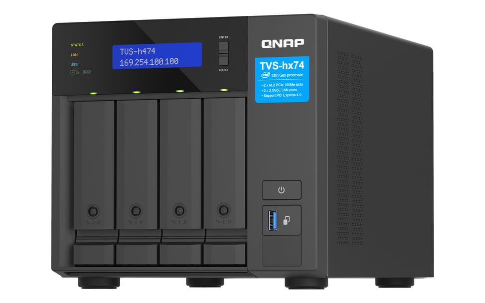 QNAP TVS-H474 NAS Tower Ethernet/LAN Noir G7400 (TVS-H474-PT-8G) — image 6