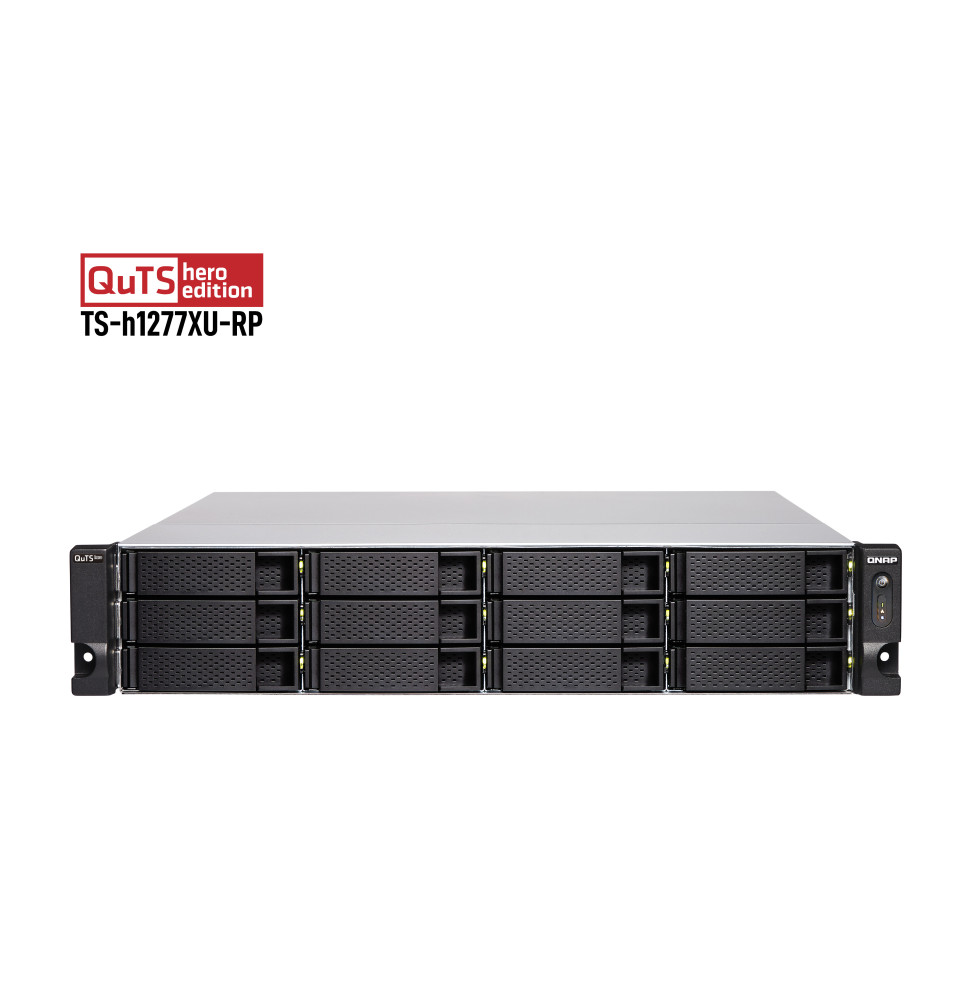 QNAP TS-h1277XU-RP NAS Rack (2 U) Ethernet/LAN Noir, Gris 3700X (TS-H1277XU-RP-3700X-32G)