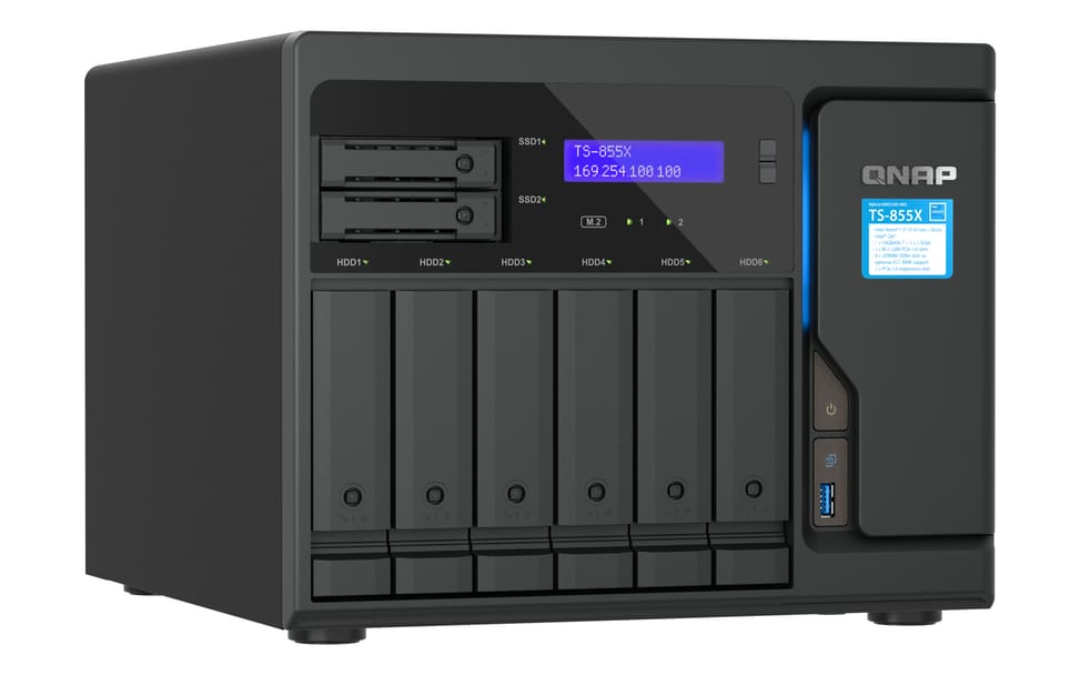 QNAP TS-855X SAN Tower Ethernet/LAN Noir C5125 (TS-855X-8G) — image 3
