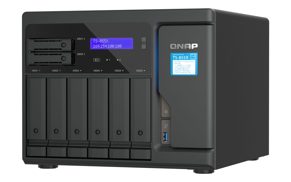 QNAP TS-855X SAN Tower Ethernet/LAN Noir C5125 (TS-855X-8G) — image 4
