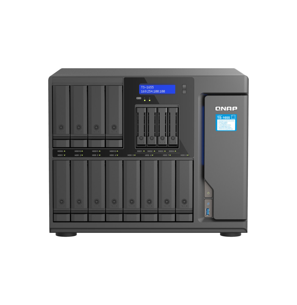QNAP TS-1655 NAS Tower Ethernet/LAN Noir C5125 (TS-1655-8G)
