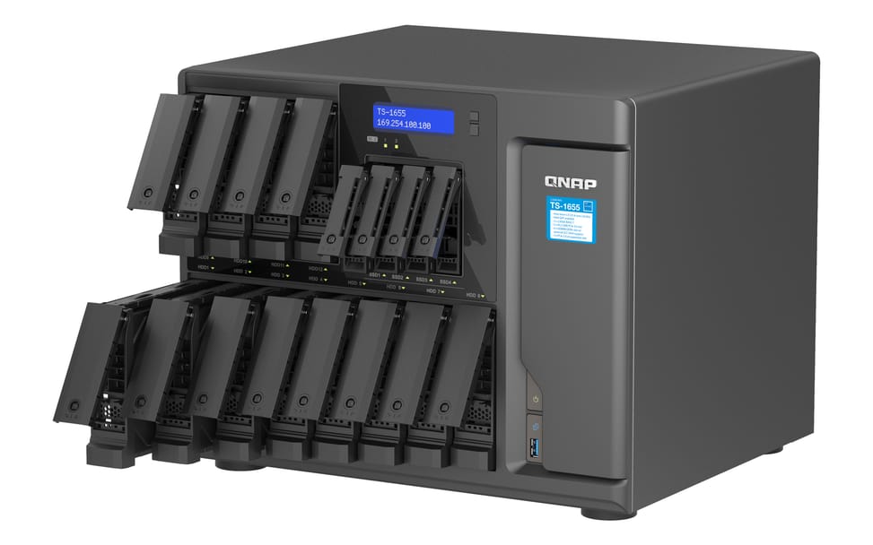 QNAP TS-1655 NAS Tower Ethernet/LAN Noir C5125 (TS-1655-8G) — image 2