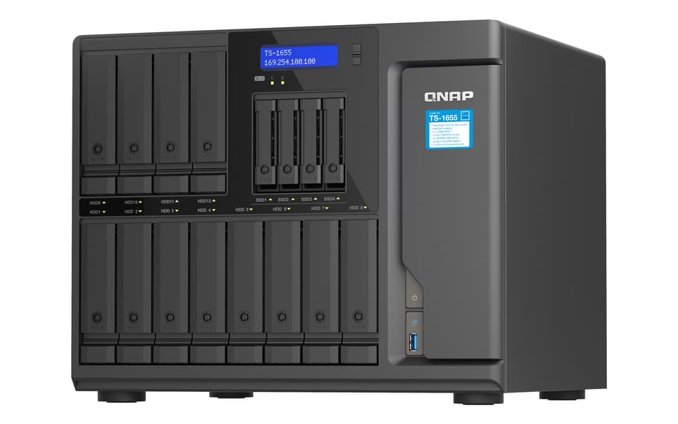 QNAP TS-1655 NAS Tower Ethernet/LAN Noir C5125 (TS-1655-8G) — image 8