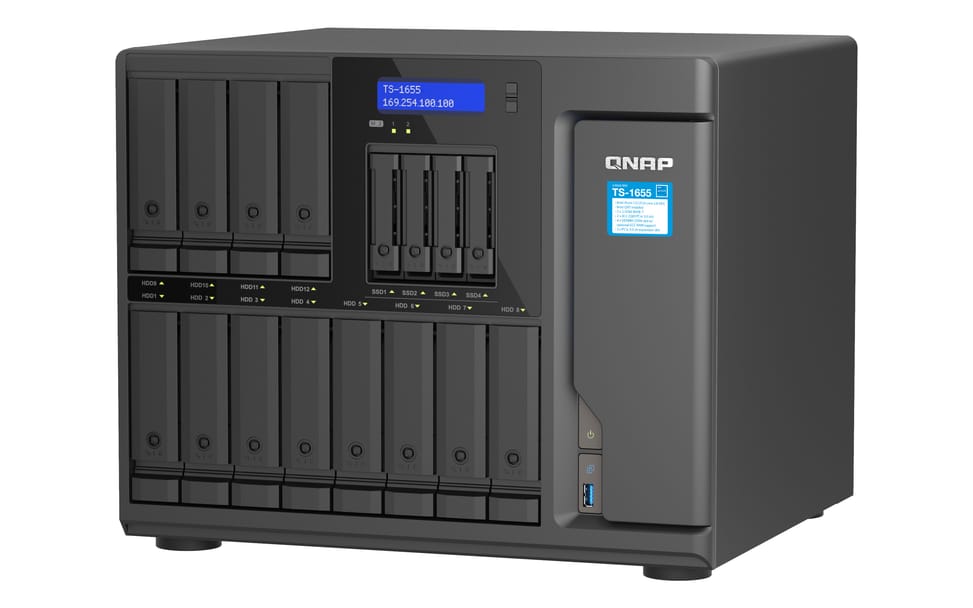 QNAP TS-1655 NAS Tower Ethernet/LAN Noir C5125 (TS-1655-8G) — image 9