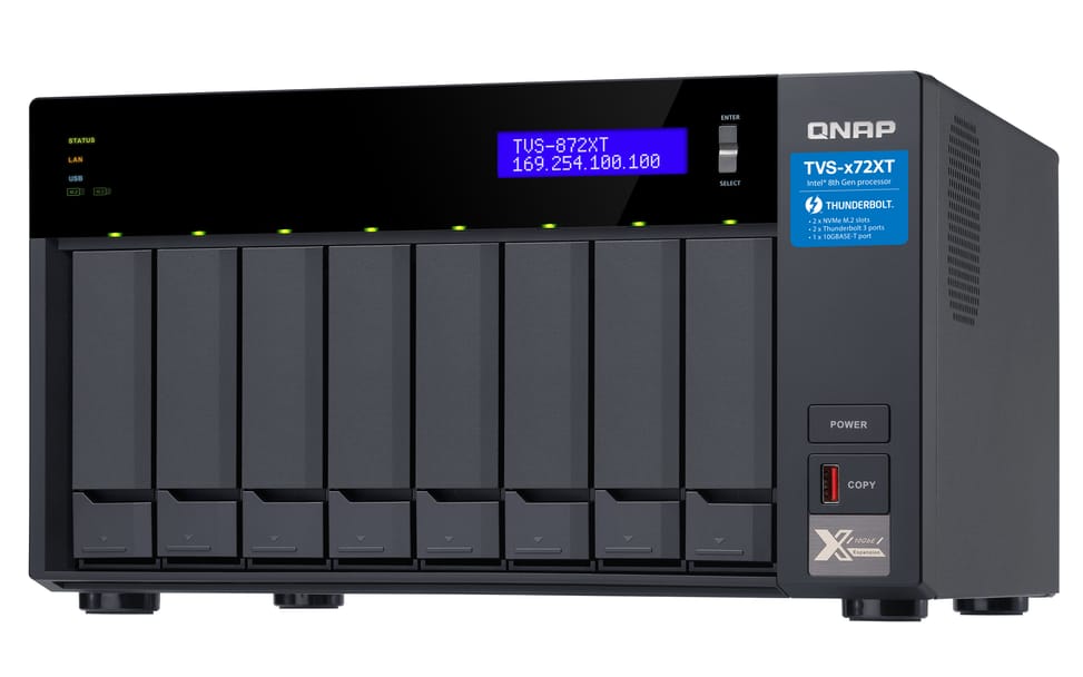 QNAP TVS-872XT NAS Tower Ethernet/LAN Noir (TVS-872XT-I5-16G) — image 5