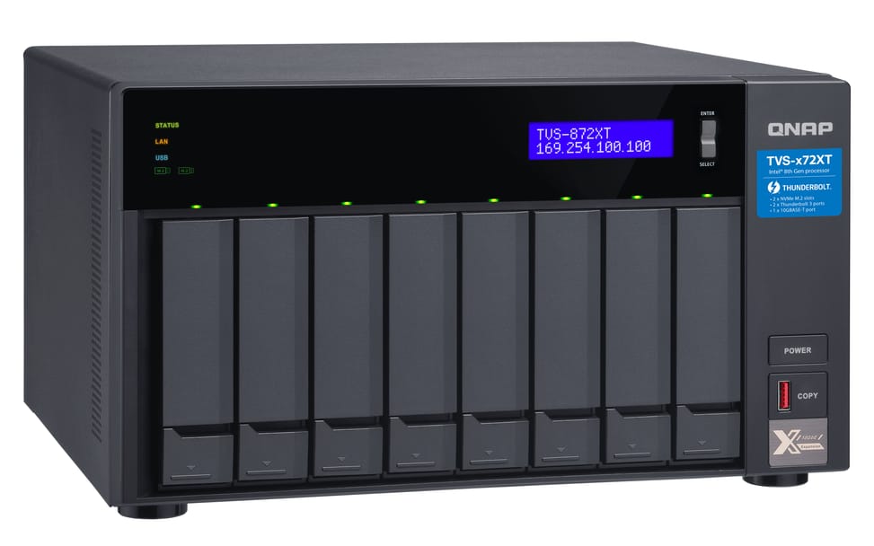 QNAP TVS-872XT NAS Tower Ethernet/LAN Noir (TVS-872XT-I5-16G) — image 8