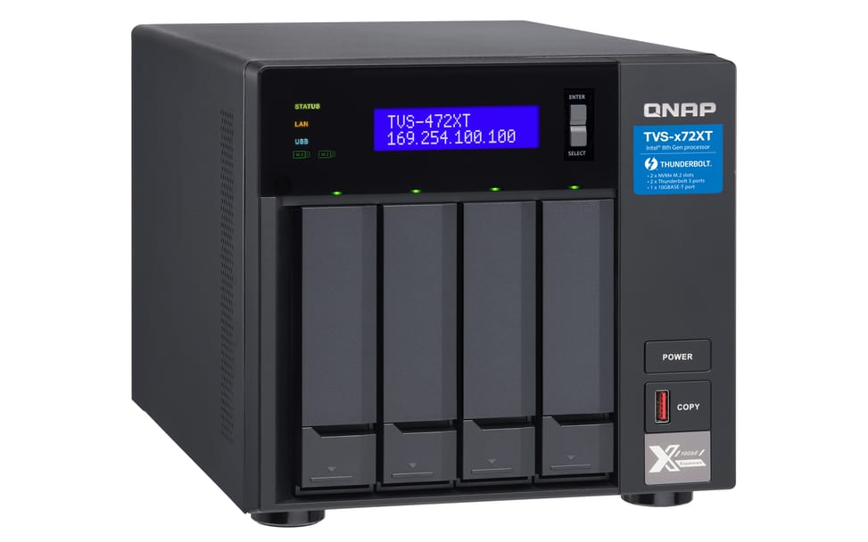 QNAP TVS-472XT NAS Tower Ethernet/LAN Noir (TVS-472XT-PT-4G) — image 7