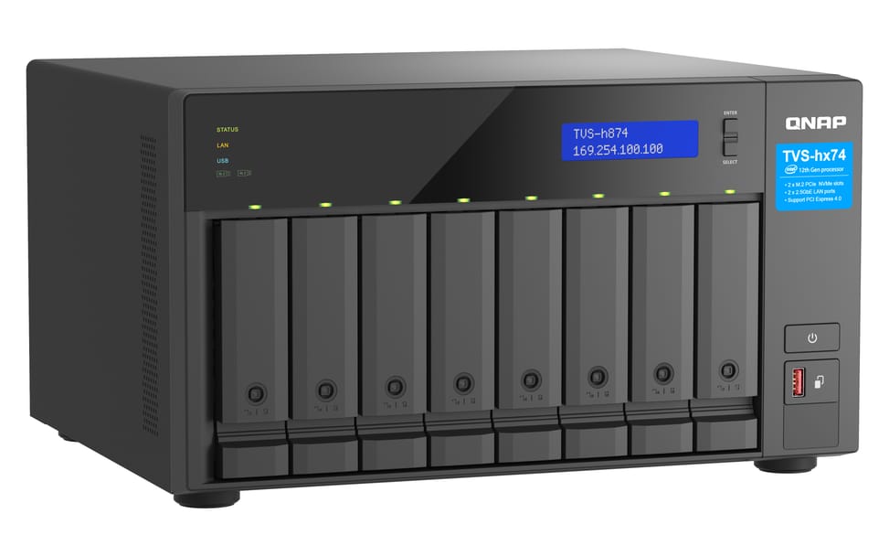 QNAP TVS-H874T-I9-64G serveur de stockage NAS Tower Ethernet/LAN Noir (TVS-H874T-I9-64G) — image 3