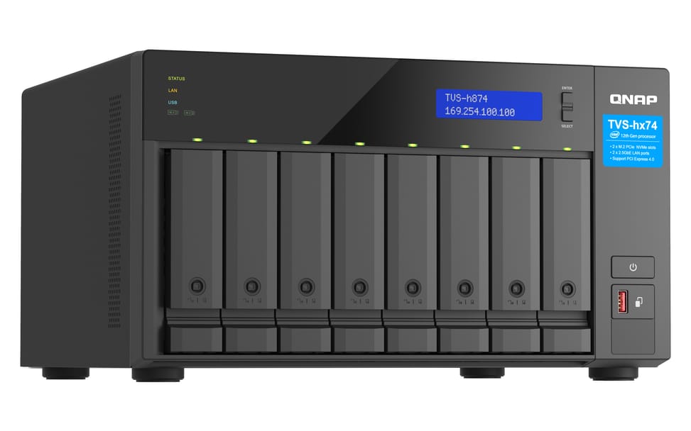 QNAP TVS-H874T-I9-64G serveur de stockage NAS Tower Ethernet/LAN Noir (TVS-H874T-I9-64G) — image 4