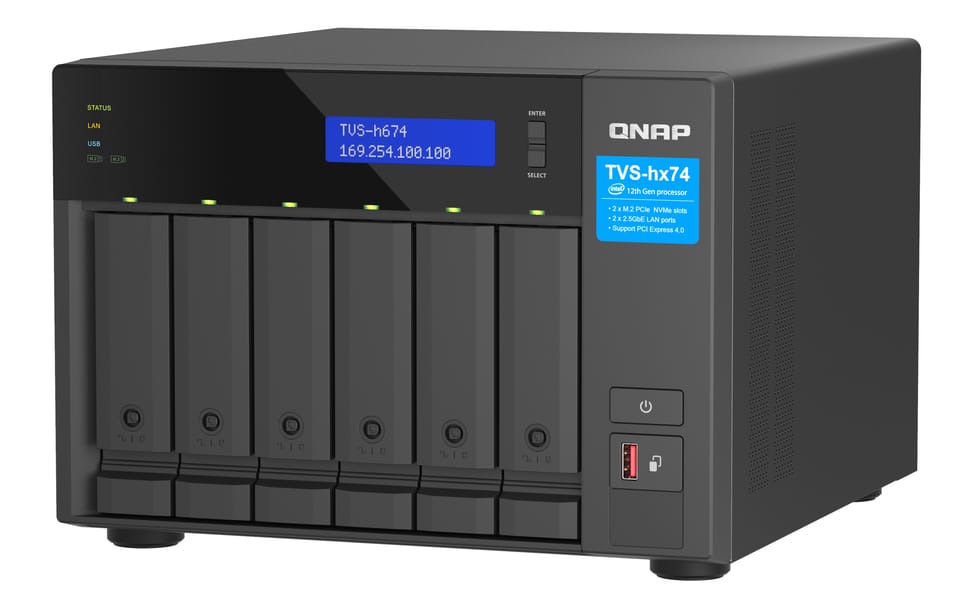 QNAP TVS-H674T-I5-32G serveur de stockage NAS Tower Ethernet/LAN Noir i5-12400 (TVS-H674T-I5-32G) — image 5