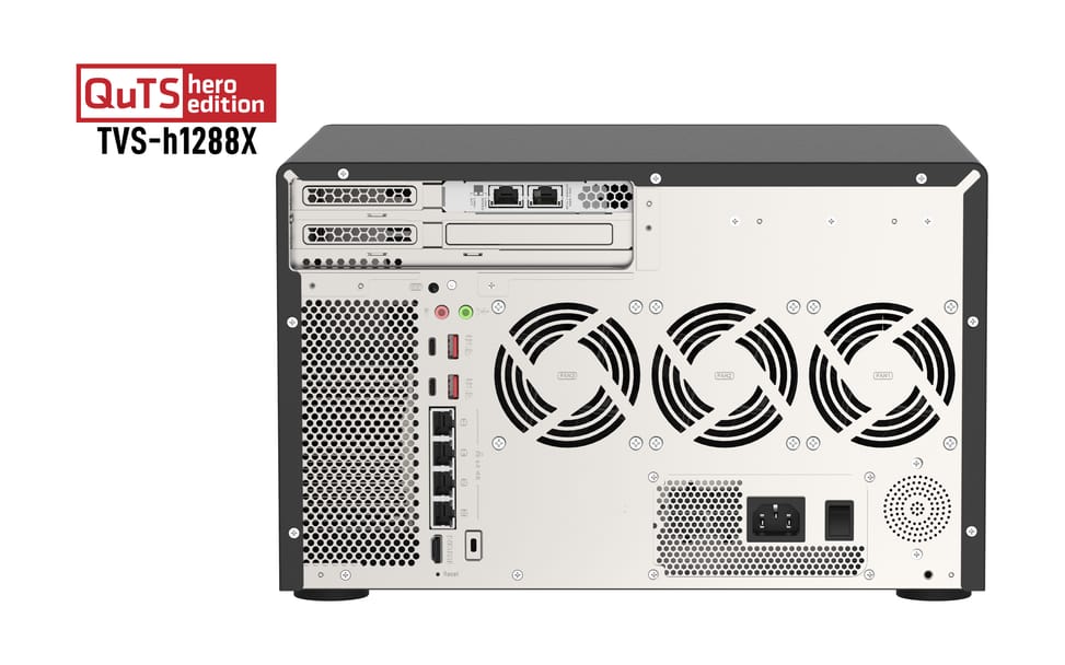 QNAP TVS-h1288X NAS Tower Ethernet/LAN Noir W-1250 (TVS-H1288X-W1250-16G) — image 2