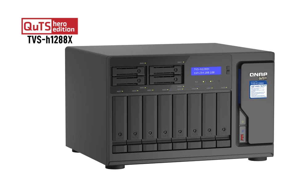 QNAP TVS-h1288X NAS Tower Ethernet/LAN Noir W-1250 (TVS-H1288X-W1250-16G) — image 3