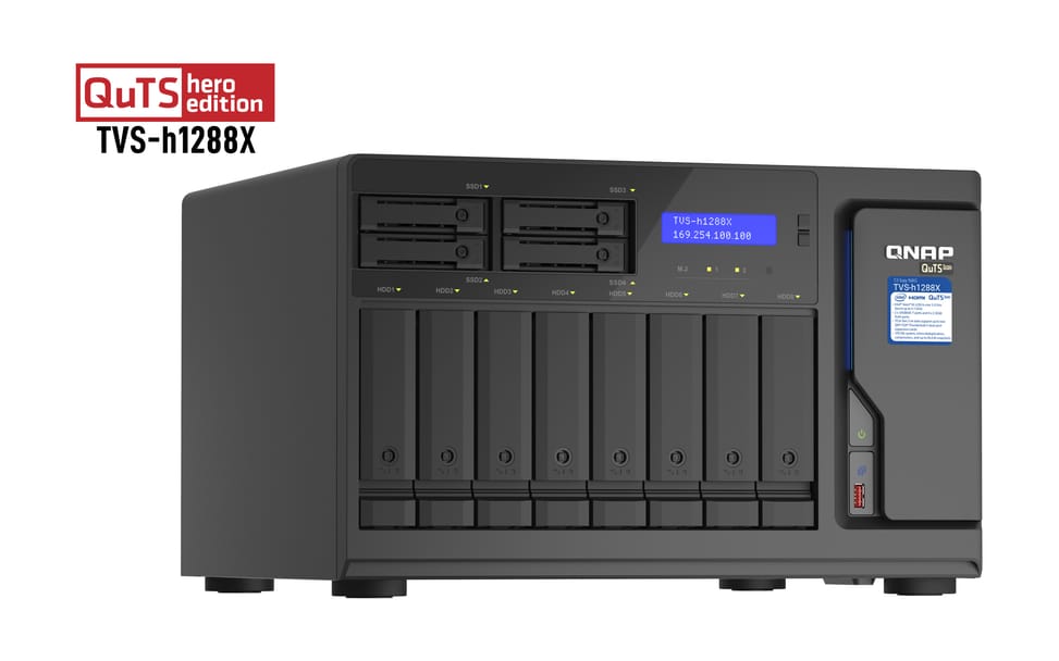 QNAP TVS-h1288X NAS Tower Ethernet/LAN Noir W-1250 (TVS-H1288X-W1250-16G) — image 4