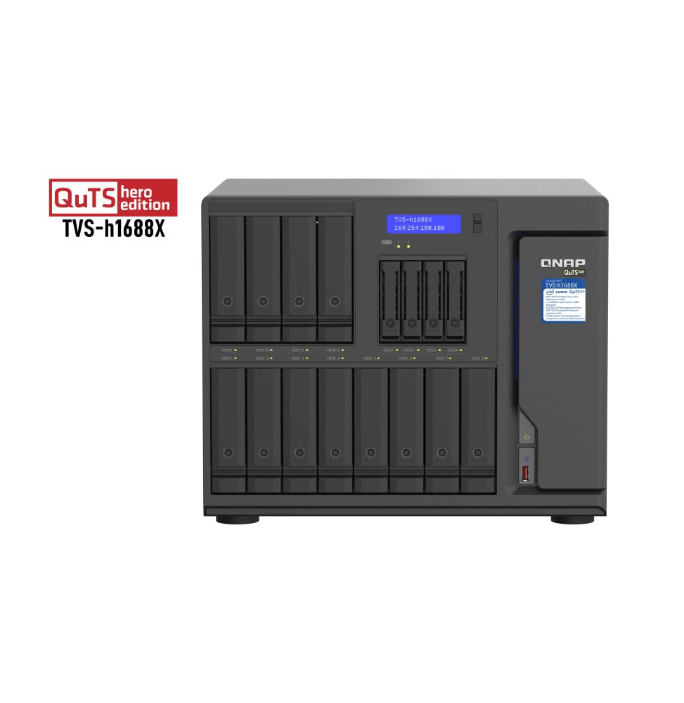 QNAP TVS-h1688X NAS Tower Ethernet/LAN Noir W-1250 (TVS-H1688X-W1250-32G)