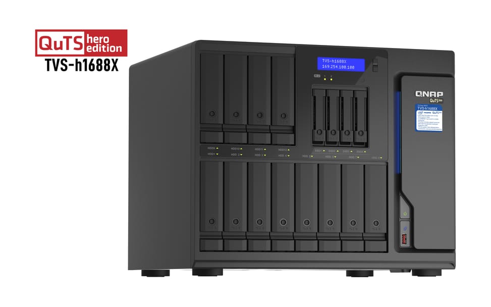 QNAP TVS-h1688X NAS Tower Ethernet/LAN Noir W-1250 (TVS-H1688X-W1250-32G) — image 4