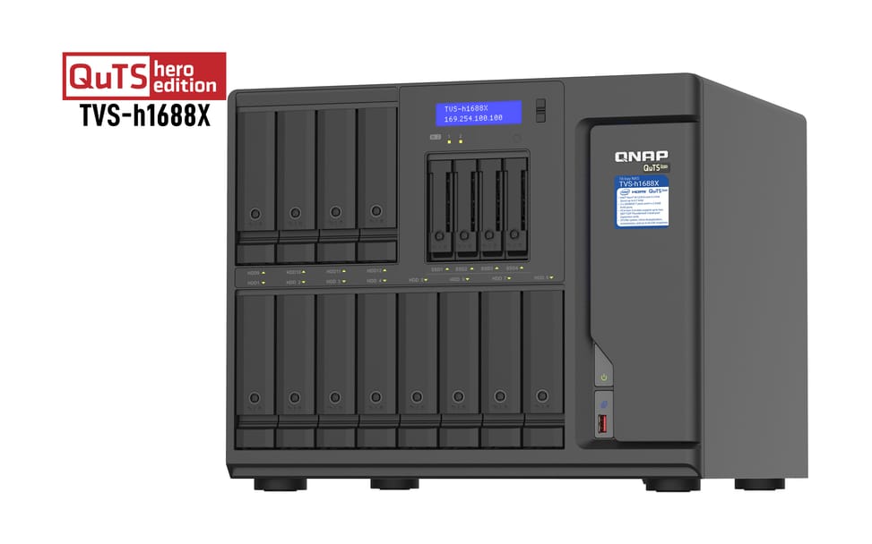QNAP TVS-h1688X NAS Tower Ethernet/LAN Noir W-1250 (TVS-H1688X-W1250-32G) — image 6