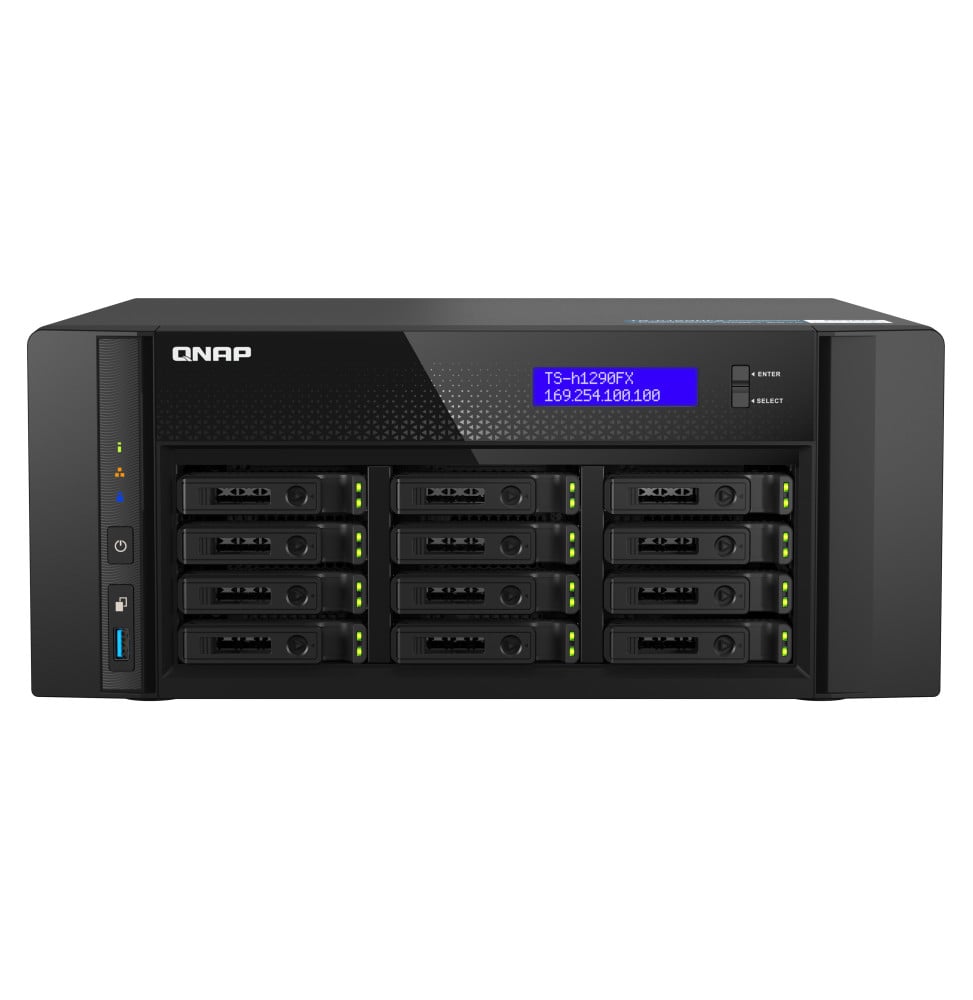 QNAP TS-h1290FX NAS Tower Ethernet/LAN Noir 7302P (TS-H1290FX-7302P-128G)