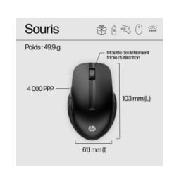 HP Souris sans fil multi-périphériques 430 Souris sans fil multi-périphériques HP 430  (3B4Q2AA)