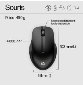 HP Souris sans fil multi-périphériques 430 Souris sans fil multi-périphériques HP 430  (3B4Q2AA)