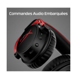 HyperX Casque gaming sans fil Cloud Alpha (noir-rouge) Casque gaming sans fil HyperX Cloud Alpha (noir-rouge)  (4P5D4AA)